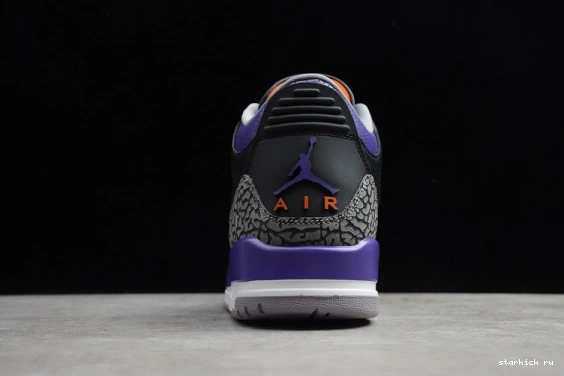 3 Court Black Jordan Purple Air Retro CT8532-050 CT8532-050 1018